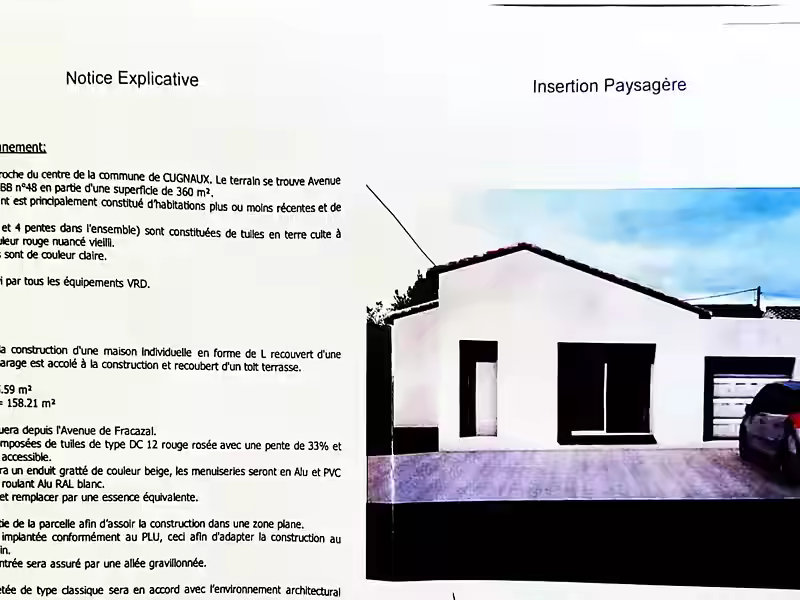 Terrain constructible avec permis de construire à Cugnaux