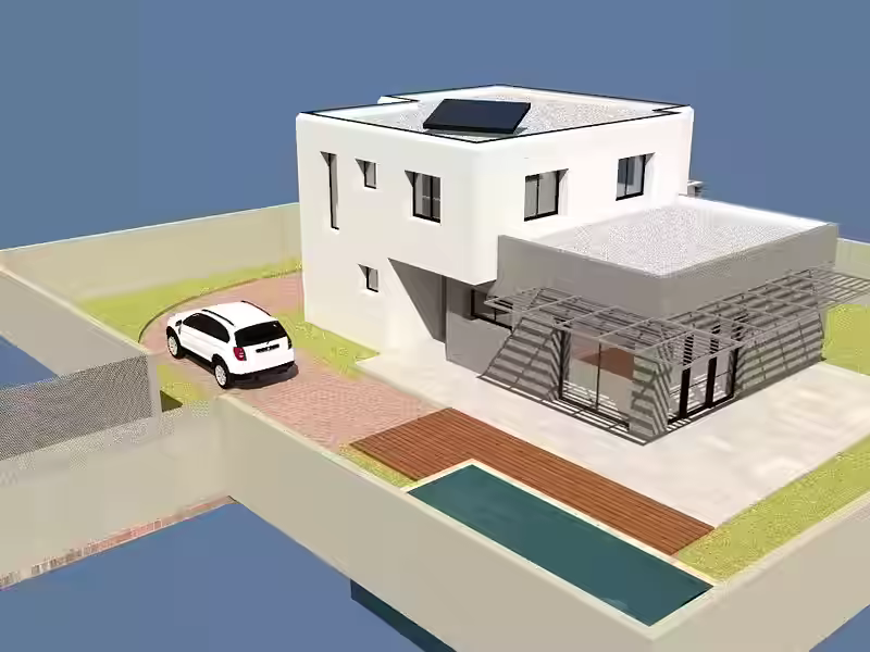 Terrain constructible clôturé à Toulouse, quartier Papus
